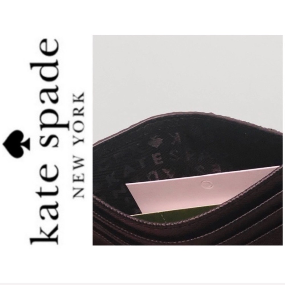 NWT Kate Spade leather card holder black - Picture 4 of 4